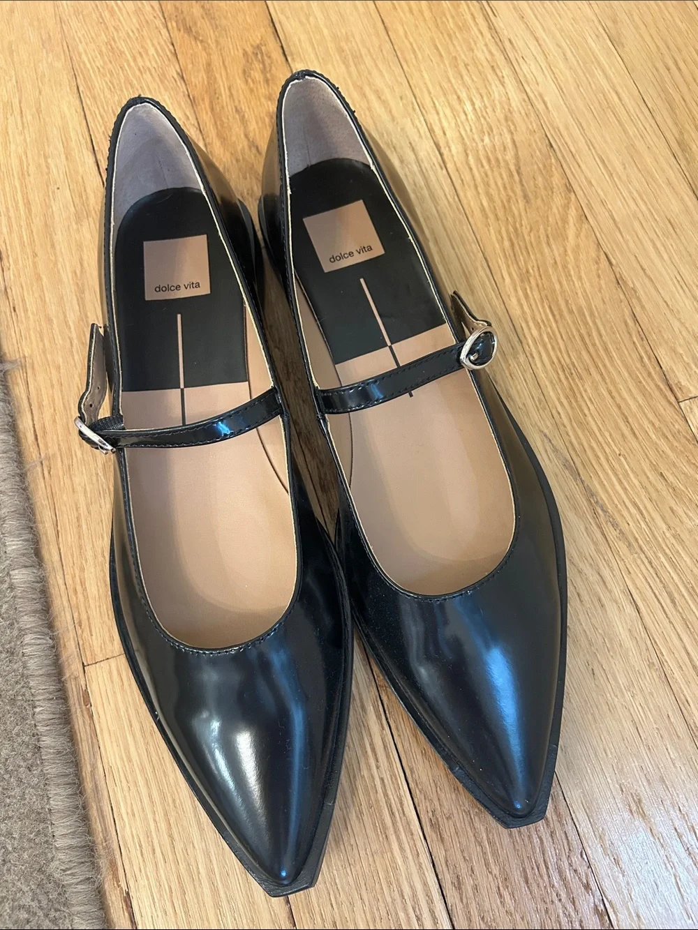 Dolce Vita Black Patent Mary Jane Flats - Picture 2 of 4